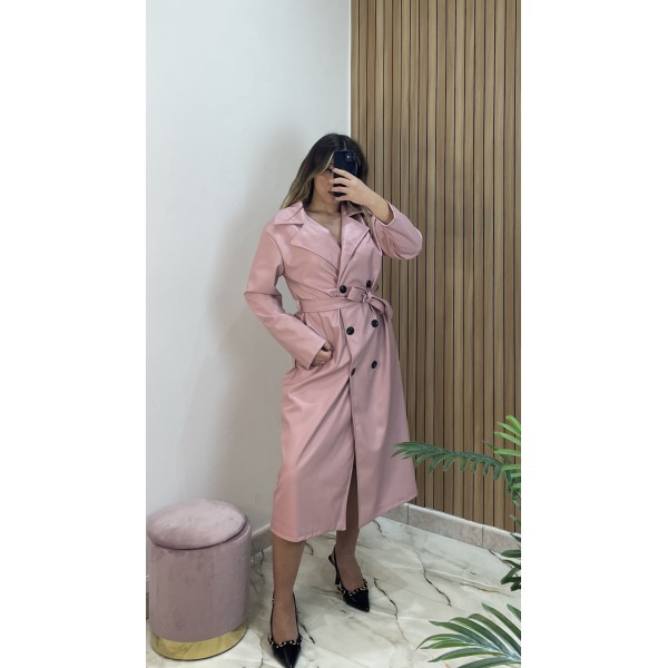 Trench Lungo In Pelle